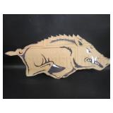 Vtg Arkansas Razorbacks Metal Cutout