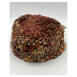 VINTAGE PHEASANT FEATHERS PILLBOX HAT