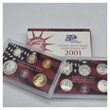 2001 SILVER US MINT PROOF COIN SET