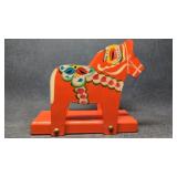 Vintage Hand-Painted Dala Horse Letter Holder |