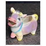 VINTAGE PURPLE CERAMIC COW CREAMER JAPAN