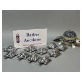 10 Turtle Place Card Holders & Trinket Box -