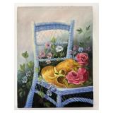Original Ollie Bowlin Painting on Canvas Florals