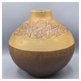 VTG POTTERY CRAFT VASE 9' TALL SOME USUAL WEAR &