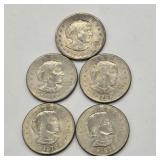 5- 1979 D, NEAR DATE SUSAN B ANTHONY DOLLARS