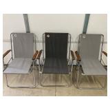 3 VINTAGE ZIP DEE FOLD-AWAY CHAIRS CAMP CHAIRS