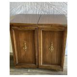 WOOD ROLLING SEWING MACHINE CABINET