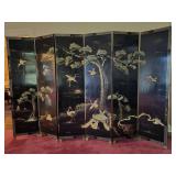 6- Panel Coromandel Black Lacquer Screen
