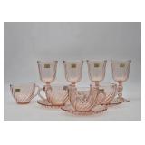 Rosaline Pink Swirl ,  Depression Style Glasses