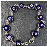 Evil Eye Bracelet 7ï¿½ï¿½ Marked 925