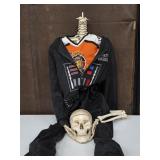 Skeleton in Darth Vader Onesie W/ Devil Dogs