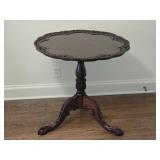 Antique Mahogany Pie Crust Lamp Tilt-Top Table