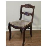 Antique Carved Back Side / Sewing Chair