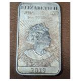 2019 Australian Rectangular Dragon 1 oz Silver