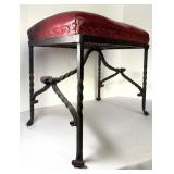 Old Wrought Iron Stool Footstool Nicely Made,