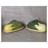 Vtg. Shawnee Pottery Corn King Covered Butter