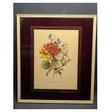 Framed Vintage Pierre Joseph Redoute Botanical