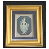 Framed Erte 'Twilight' Art Deco Flapper Girl