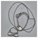 STERLING SILVER INFINITY NECKLACE 18'