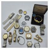LARGE COLLECTION OF WRIST WATCHES: PULSAR, TIMEX,