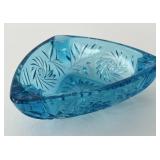 Vintage Hazel Atlas Aqua Blue Glass Pinwheel