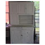 Shabby Antique Kitchen Hoosier Type Cabinet