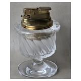 Lalique France Table Lighter Frosted Crystal