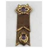 VINTAGE FASHION BROOCH GOLD-TONED