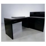 IKEA STYLE 2 PC OFFICE DESK 6 DRAWER DESK 35.5'