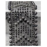 Antique Beaded Trim Strips w Batching Pattern,