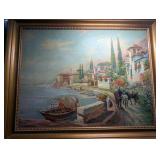 Original Signed Painting , Idyllic Italian