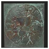 The Moon Goddess Coyolxuaqui Embossed Copper