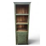 Recycled Teak Wood Louvered Vertical Cabinet with