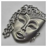 1980'S MARDI GRAS MASQUERADE BROOCH