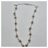 925 SILVER BOLVIA GOLD FILLED NECKLACE 18'