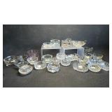 Lot of Antique Open Glass Salts , Salt Cellars,