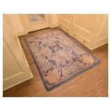 Vintage 4' x 6' Chinese Blue Wool Area Rug