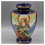 ANTIQUE JAPANESE MORIAGE SATSUMA PORCELAIN VASE