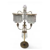 Hollywood Regency style hanging crystals lamp