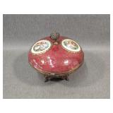 Sevres Style Porcelain Bowl on Stand w/ Damage