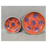 Two Chinese Enameled Dishes
