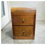 WATERFALL TOP VTG 2 DRAWER FILING CABINET 23' X