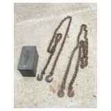 PAIR OF 10 FT. LOG CHAINS W/ GOOD END HOOKS