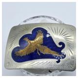HAND CREATED PHEASANT BELT BUCKLE