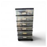 Scrapbook Stickers W/ Six Drawer Organizer ++