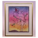 Ricardo Rojas 'The Lovers' Pastel Original Framed