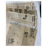 7 VINTAGE NEWSPAPERS FRONT SECTIONS ONLY OF THE