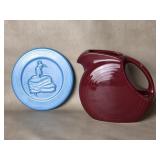 Fiestaware Blue Dancing Lady Trivet & Claret ?
