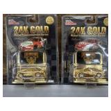 2 NOS Racing Champions 24k Gold Plated