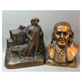 2 Vintage Coin Banks, Minute Man & Ben Franklin